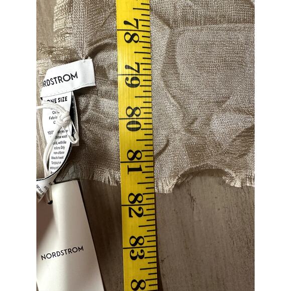 Nordstrom Tan Desert Shimmer Scarf Wrap One Size - Picture 6 of 7